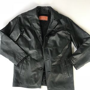 NWOT Street Leathers Black Button Front Jacket